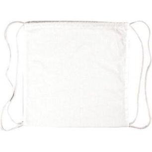 Achetez Lot de 10 sacs à dos en coton blanc avec cordon, grand modèle 1609 pas cher sur Ma Rentré..