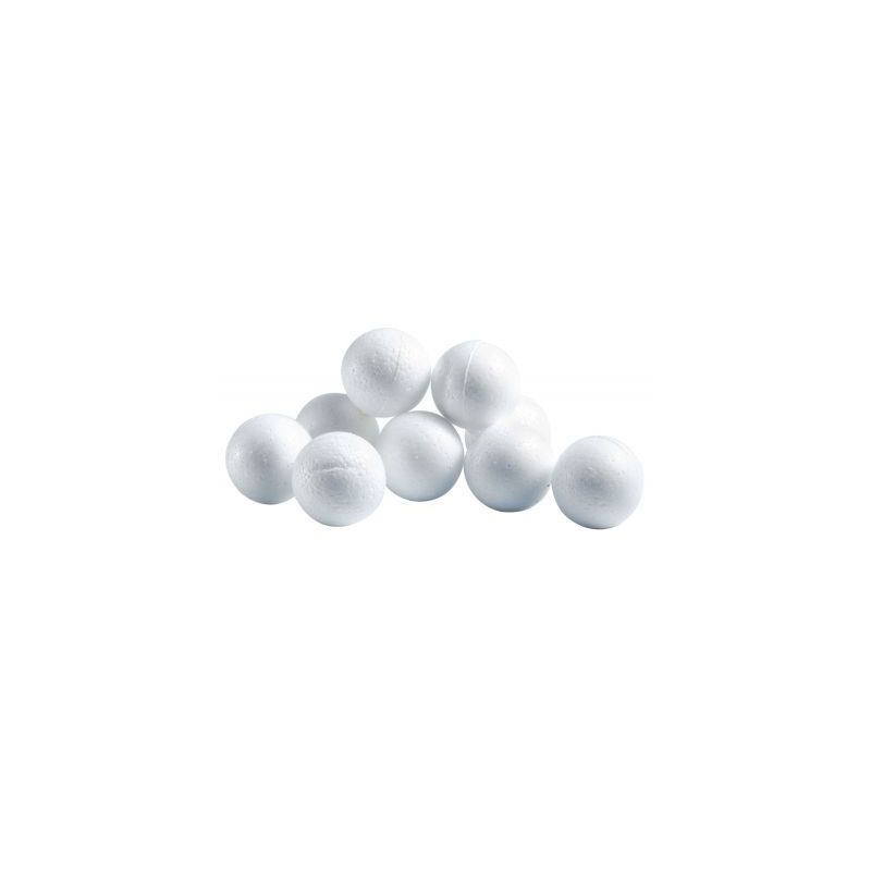 Achetez Lot de 10 boules en styropor blanches, diamètre 3,5 cm 79535-10 pas cher sur Ma Rentrée Sc..