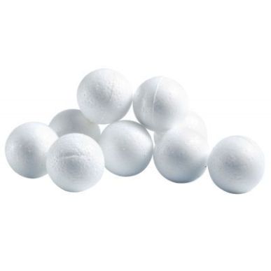 Achetez Lot de 10 boules en styropor blanches, diamètre 3,5 cm 79535-10 pas cher sur Ma Rentrée Sc..