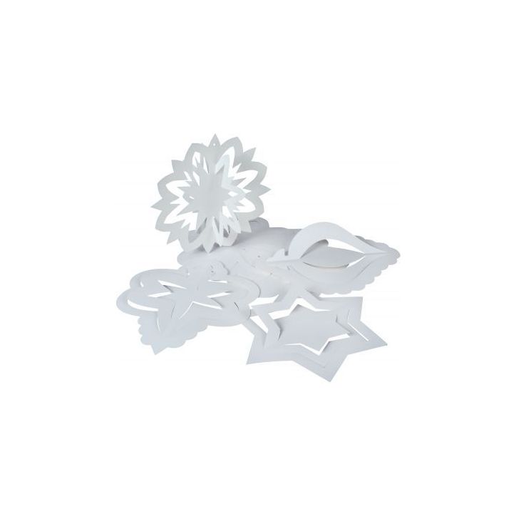 Lot de 30 suspensions déco 3D en papier blanc 1315970 ROYLCO