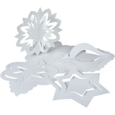 Achetez Lot de 30 suspensions déco 3D en papier blanc 1315970 ROYLCO pas cher sur Ma Rentrée Scola..