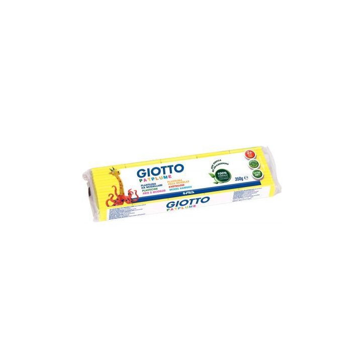 Pain de 350G de pâte à modeler Pat'Plume jaune F51010100 PATPLUME GIOTTO