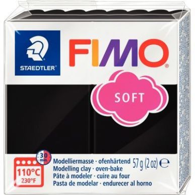 Achetez Bloc de pâte à modeler Fimo Soft 57 grammes noir 261403 FIMO STAEDTLER pas cher sur Ma Ren..
