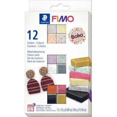 Achetez Lot de 12 pains fimo 25g effet boho 261607 FIMO STAEDTLER pas cher sur Ma Rentrée Scolaire