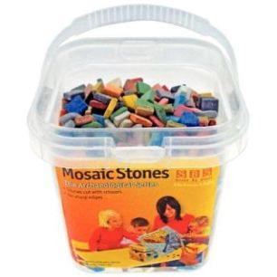 Achetez Seau de 1kg de petites mosaïques antiques, 10x10 mm, 12 couleurs assorties 20010 pas cher s..