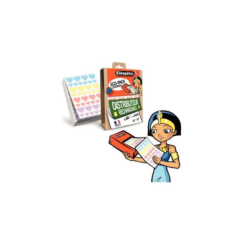 Achetez Ecopack de 2400 gommettes coeur assorties ECOPACK-CO4 CLEOPATRE pas cher sur Ma Rentrée Sco..