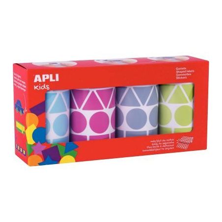 Achetez Lot de 4 rouleaux gommettes géométriques couleur fun 19190 AGIPA pas cher sur Ma Rentrée ..