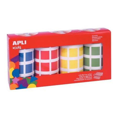 Achetez Lot de 4 rouleaux de maxi gommettes carrées 20 mm 18326 AGIPA pas cher sur Ma Rentrée Scol..