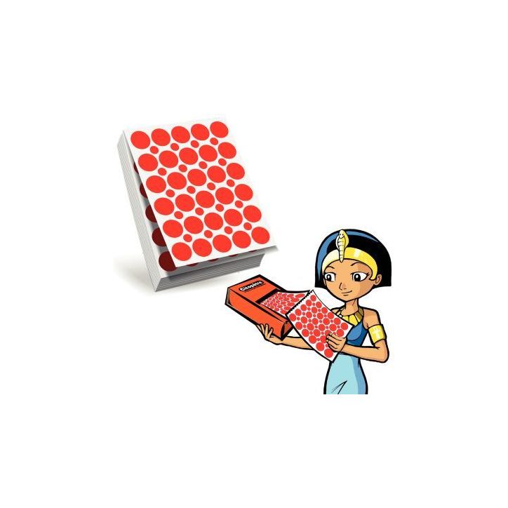 Recharge pour Ecopack de 3000 gommettes rondes rouge RECH-60R20/ROUGE CLEOPATRE