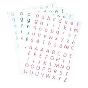 Achetez Pochette de 320 gommettes adhésives Alphabet 4 couleurs assorties MAJ4ALPHA CLEOPATRE pas c..