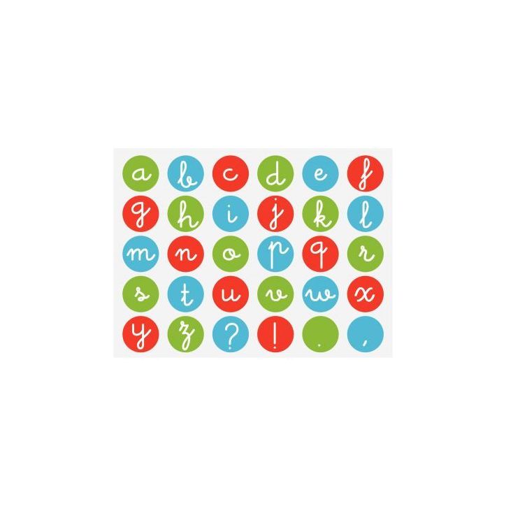 Rouleau de 900 gommettes alphabet en minuscule 102536 AGIPA