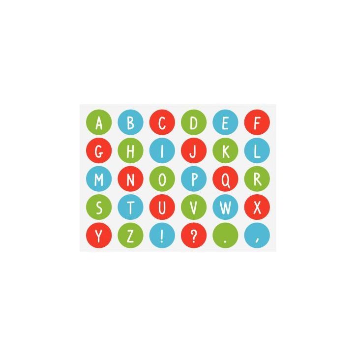 Rouleau de 900 gommettes alphabet en majuscule 102533 AGIPA