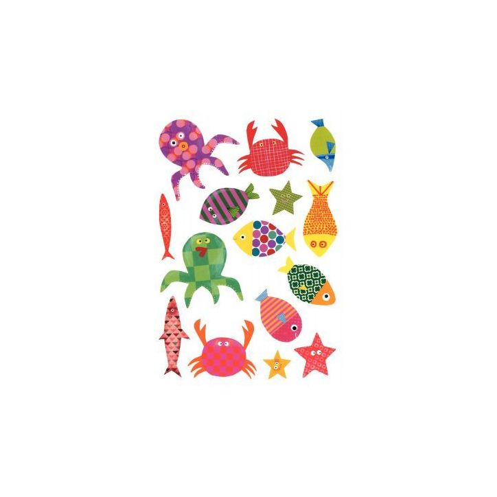 Pochette de 93 maxi gomettes baby poisson, adhésives repositionnables AE037 O MAILDOR CLAIREFONTAINE