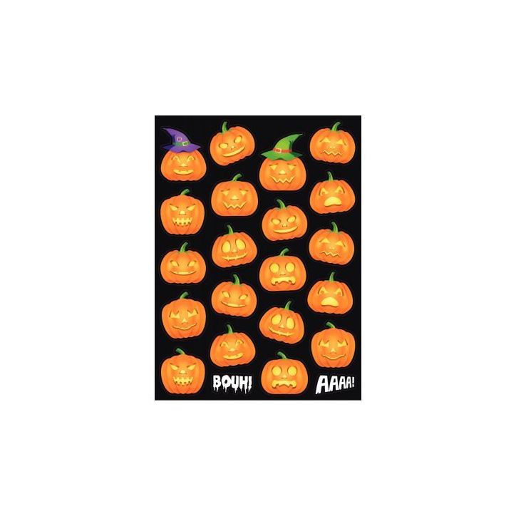 Sachet de 264 gommettes citrouille Halloween assorties MAJ2928