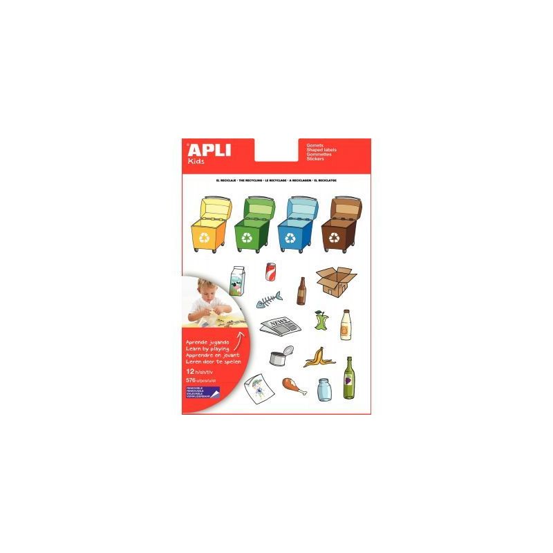 Achetez Pochette de 276 gommettes recyclage repositionnables 12788 APLI KIDS APLI pas cher sur Ma Re..