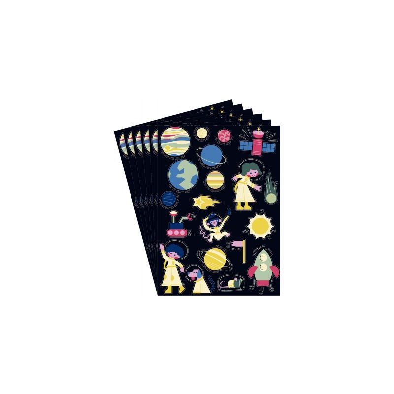 Achetez Lot de 6 planches gommettes papiers holographiques L940018 pas cher sur Ma Rentrée Scolaire