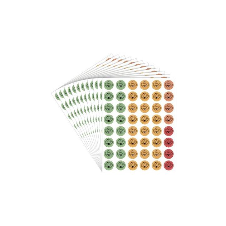 Pochettes de 576 gommettes appréciation Koala L940016