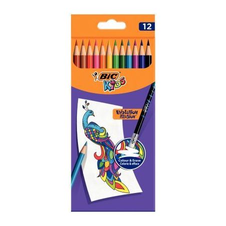 Achetez Etui de 12 crayons de couleur Evolution Illusion 987868 BIC pas cher sur Ma Rentrée Scolair..