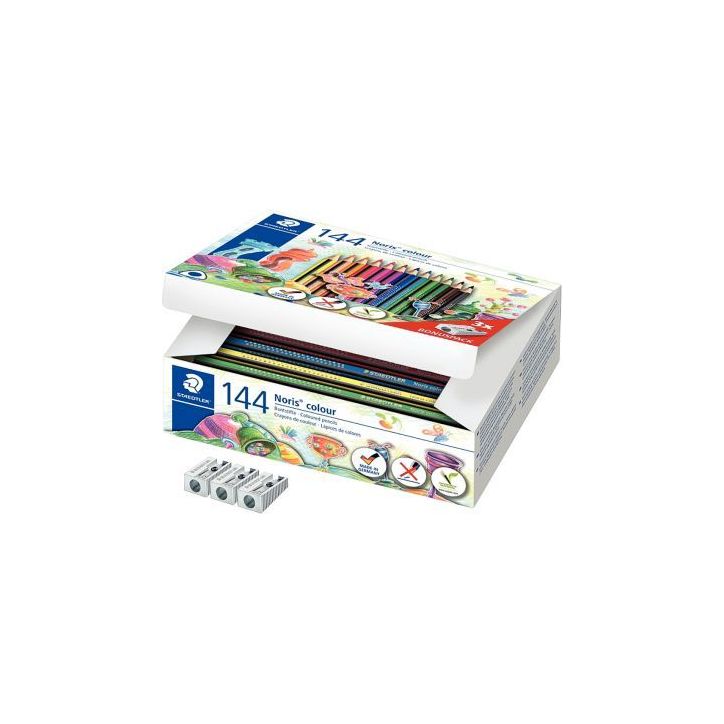 Classpack de 144 crayons de couleur Noris colour triangulaire 187C144 NORIS STAEDTLER