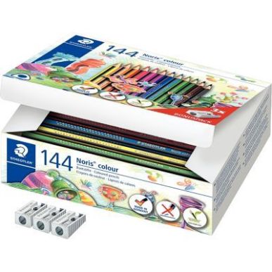 Achetez Classpack de 144 crayons de couleur Noris colour triangulaire 187C144 NORIS STAEDTLER pas ch..