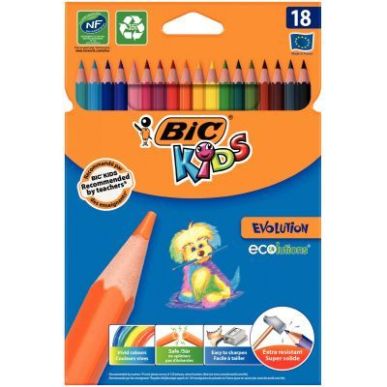 Achetez Etui de 18 crayons de couleurs Évolution assortis 9375133 EVOLUTION BIC pas cher sur Ma Ren..