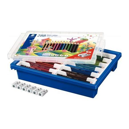 Achetez Classpack de 288 crayons de couleur Noris colour 185 assortis dont 24 gratuits + 6 taille-cr..