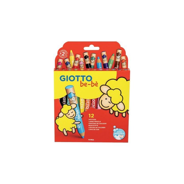 Etui de 12 crayons maxi Bébé + 1 taille crayon F46970000 GIOTTO