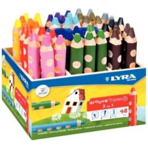 Achetez Pot de 48 crayons de couleur gros module + 2 taille-crayons L3832480 LYRA pas cher sur Ma Re..