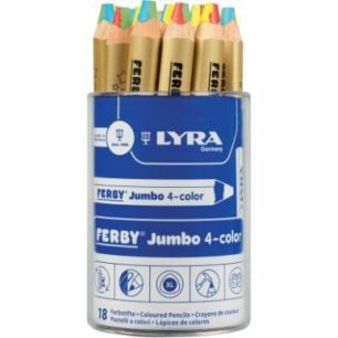Achetez Pot de 18 crayons Jumbo 4 Color arc en ciel L3653180 LYRA pas cher sur Ma Rentrée Scolaire