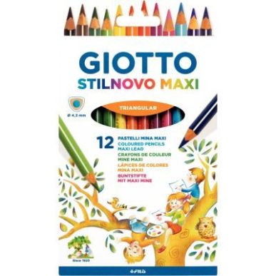 Achetez Etui de 12 crayons de couleur Giotto Méga Tri F225900 GIOTTO pas cher sur Ma Rentrée Scola..
