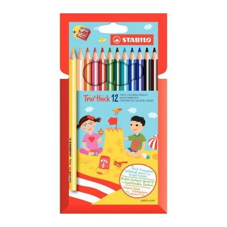 Achetez Etui 12 crayons de couleurs assorties triangulaire longueur 17 cm 203/2-12 STABILO pas cher ..