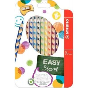 Achetez Etui de 12 crayons de couleur easy color gaucher + taille-crayon 331/12 STABILO pas cher sur..
