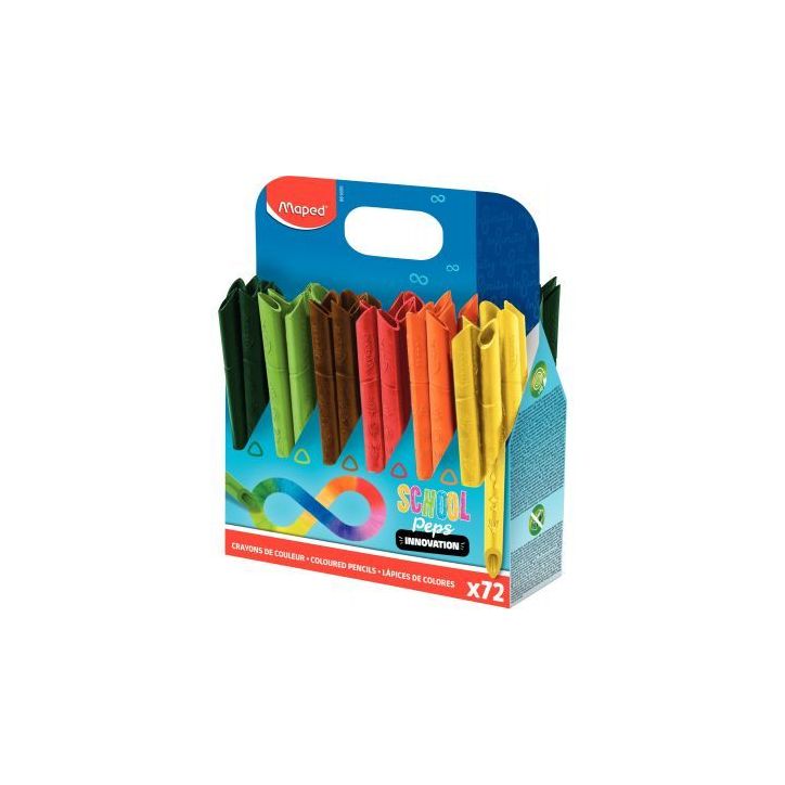 Classpack de 72 crayons de couleur School'peps Infinity 861605 MAPED