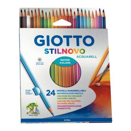 Achetez Etui de 24 crayons de couleurs Stilnovo Aquarellable assortis F25580000 STILNOVO GIOTTO pas ..