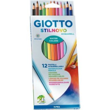 Achetez Etui de 12 crayons de couleur Stilnovo aquarellables assortis F25570000 STILNOVO GIOTTO pas ..