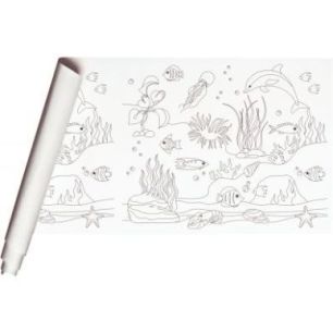 Achetez Rouleau fresque à  peindre pré-dessiné océan rouleau 10 x 0.5 m papier REH 120g 34186C ..