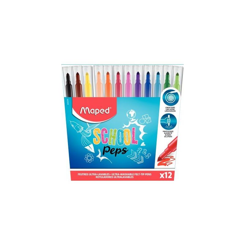 Achetez Pochette de 12 feutres School Peps 845230 MAPED pas cher sur Ma Rentrée Scolaire Achetez Pochette de 12 feutres School Peps 845230 MAPED pas cher sur Ma Rentrée Scolaire