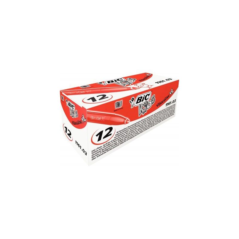 Achetez Boîte de 12 feutres Visacolor 1161 rouge 8289794 VISACOLOR BIC pas cher sur Ma Rentrée Sco..