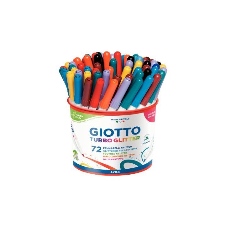 Pot de 72 feutres Turbo Glitter F516800 GIOTTO