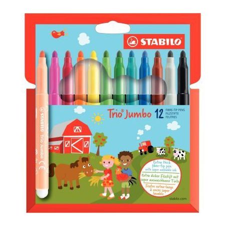 Achetez Etui de 12 feutres trio jumbo 380/12 STABILO pas cher sur Ma Rentrée Scolaire