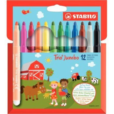 Achetez Etui de 12 feutres trio jumbo 380/12 STABILO pas cher sur Ma Rentrée Scolaire