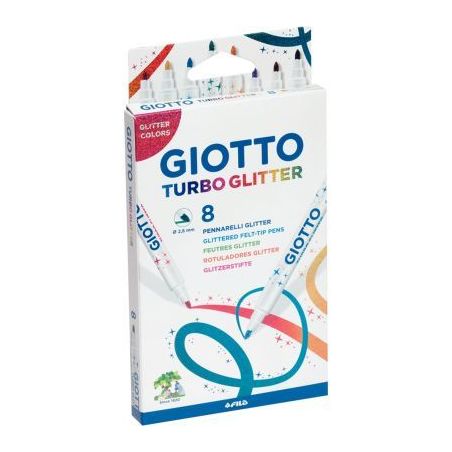 Achetez Boîte de 8 feutres Turbo Glitter F425800 GIOTTO pas cher sur Ma Rentrée Scolaire