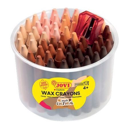 Achetez Pot de 60 crayons de cire tons peaux + 1 taille crayon 980/60M JOVI pas cher sur Ma Rentrée..