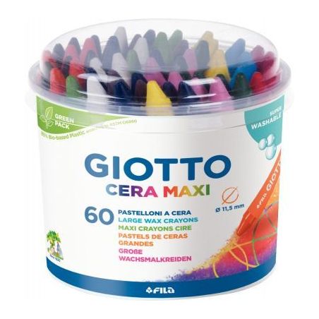Achetez Pot de 60 craies cire cera maxi F519200 GIOTTO pas cher sur Ma Rentrée Scolaire