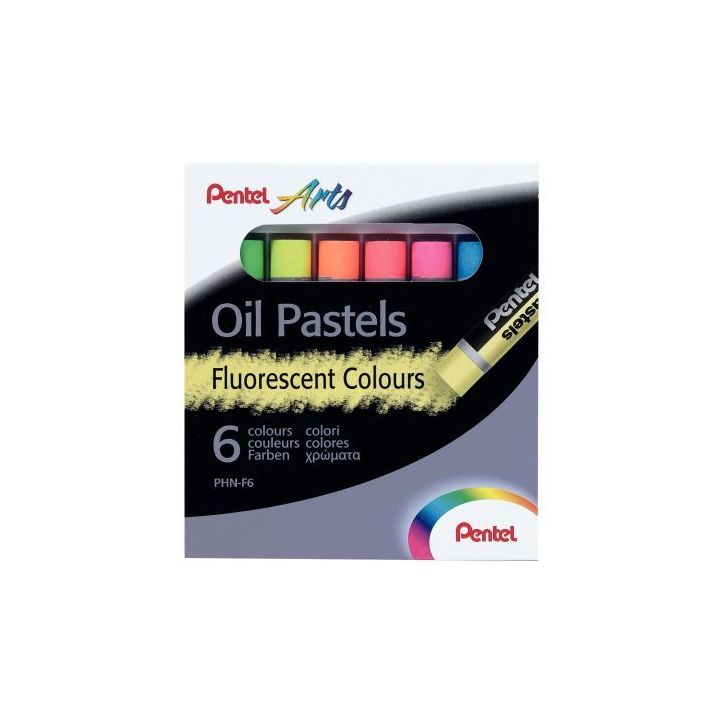 Pack de 6 pastels fluo PHN-F6 PENTEL