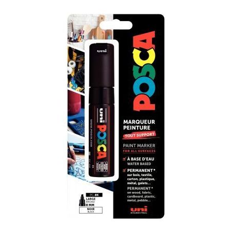 Achetez Blister de 1 marqueur Posca pointe large noir PC8KX1 PF N POSCA UNIBALL pas cher sur Ma Rent..