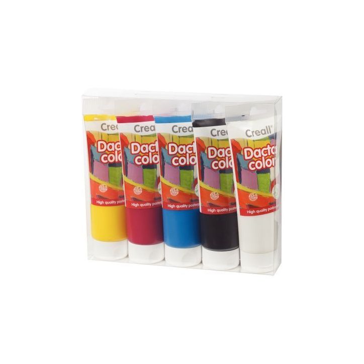 Lot de 5 tubes de 250 ml de gouache concentrée assortis 30530 CREALL