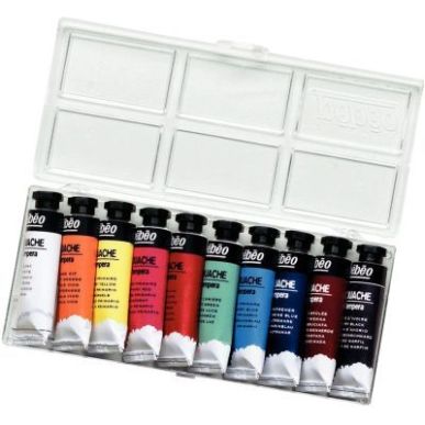 Achetez Boîte 10 tubes 10ml de gouache en pâte couleurs assorties 678000 PEBEO pas cher sur Ma Ren..