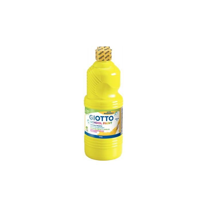 Flacon de 1 Litre de gouache liquide lavable GIOTTO jaune primaire F535502 GIOTTO