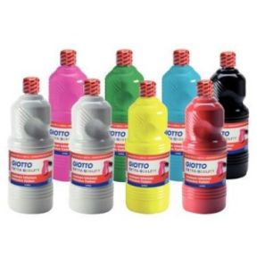 Achetez Carton de 8 flacons 1L de gouache liquide GIOTTO dont 1 litre offert, couleurs assorties 1 F..